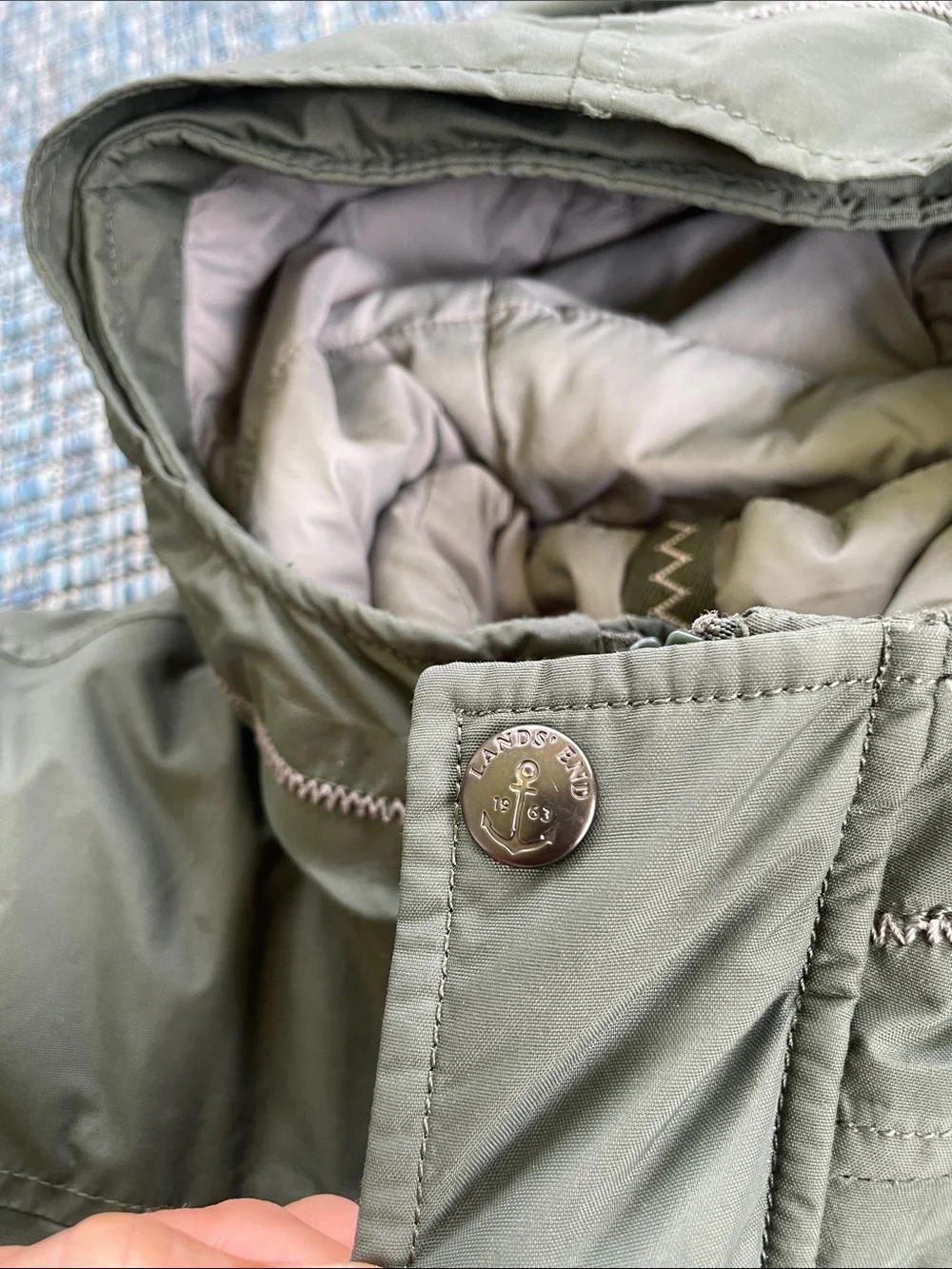 Lands' End Olive 4-in-1 Puffer Jacket